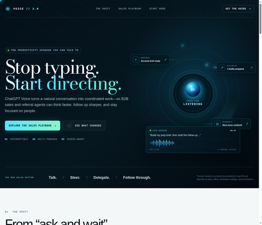 Voice 2.0 B2B Sales and Referral Playbook
