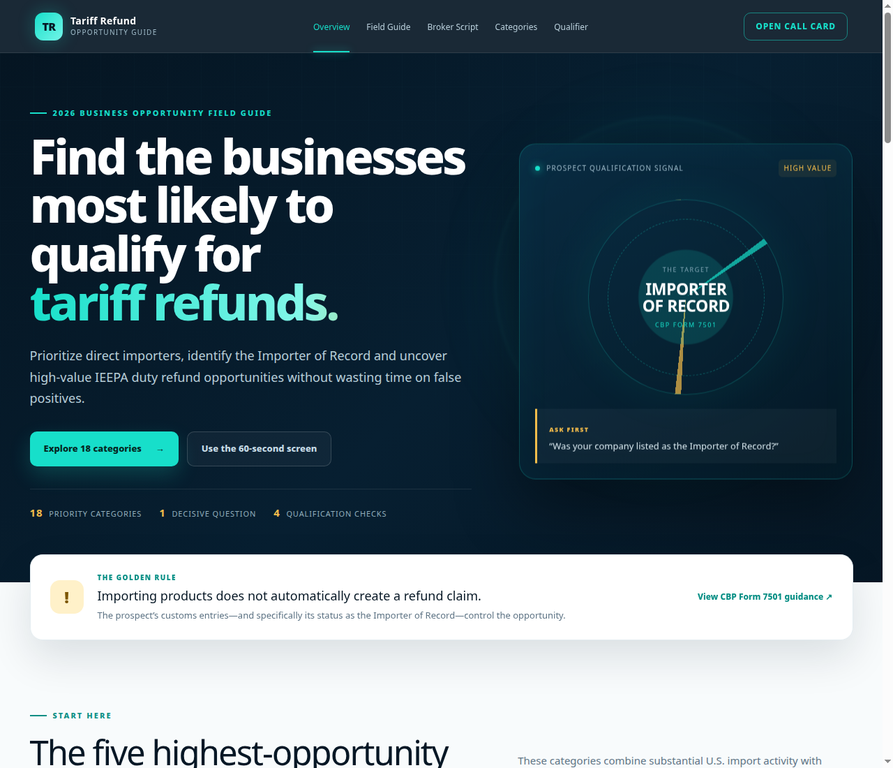 Tariff Refund Opportunity Guide