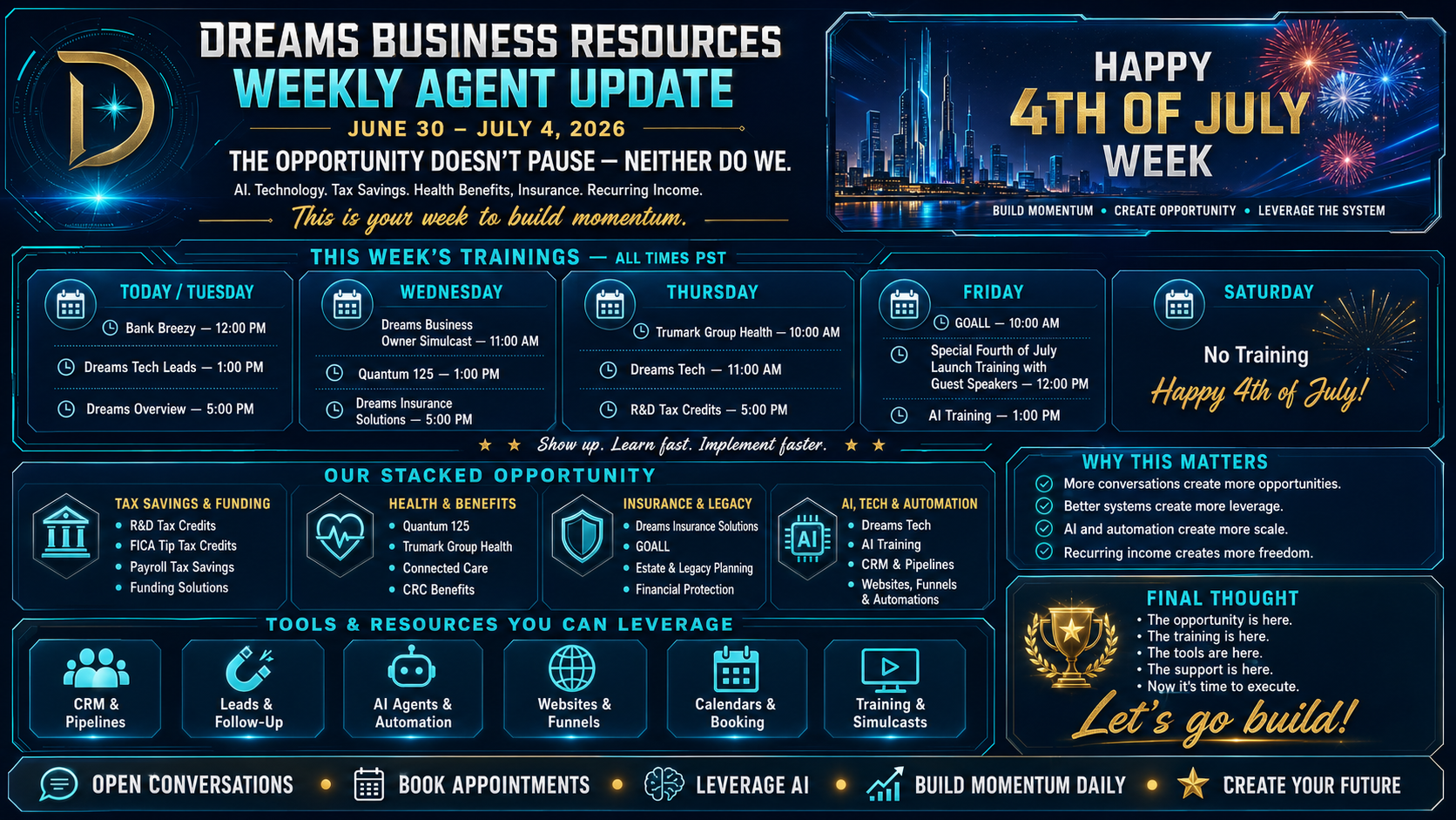DBR Weekly Residual Income Hub