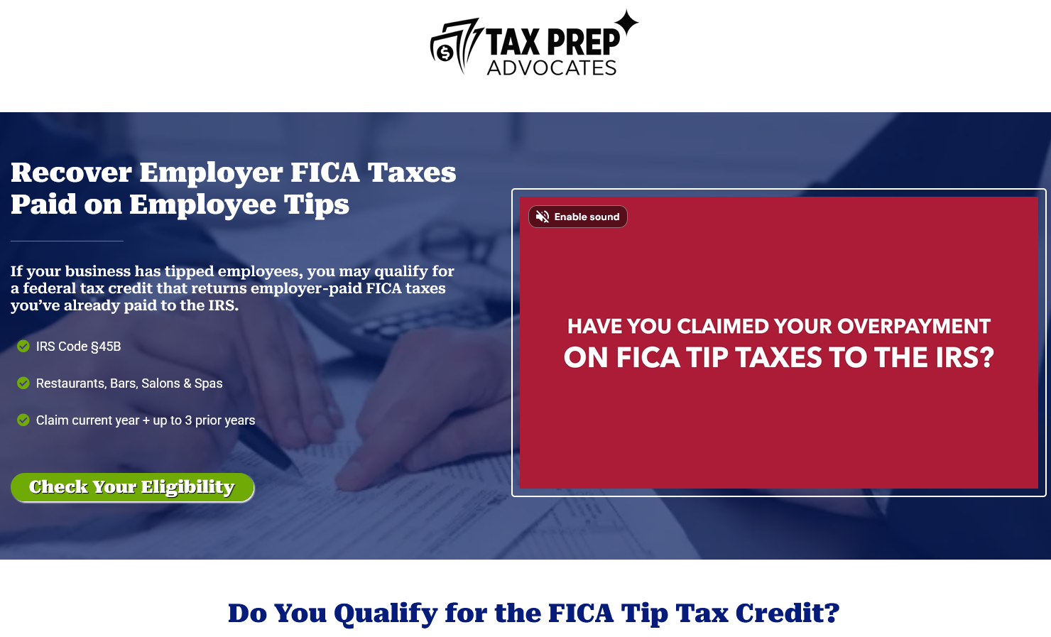 FICA Tip Tax Credits